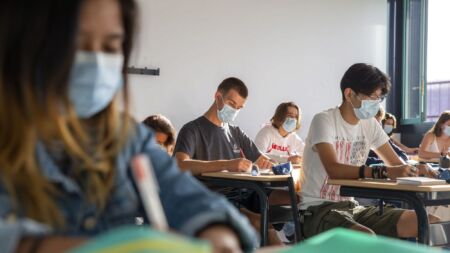 Schutzmasken in der Schule